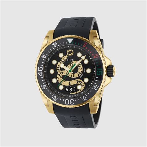 gucci watch with snake|gucci dive watch 45mm snake.